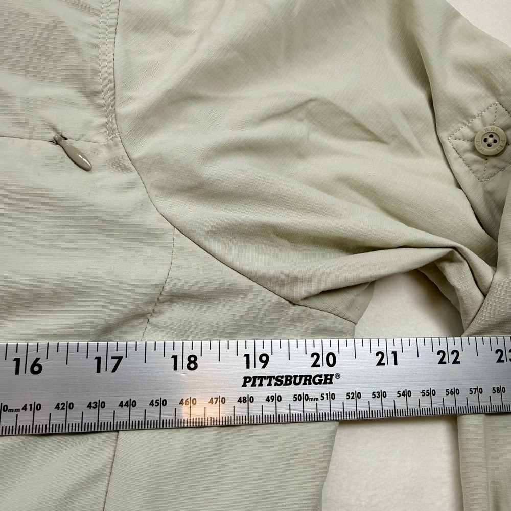 REI Co-op Sahara Tan Khaki Long Sleeve Hiking Shirt Womens Medium Venting Pocket - Picture 5 of 11